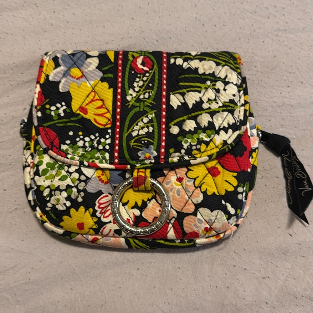 Vera Bradley Little Hip Crossbody Bag Poppy Fields Multi Colored